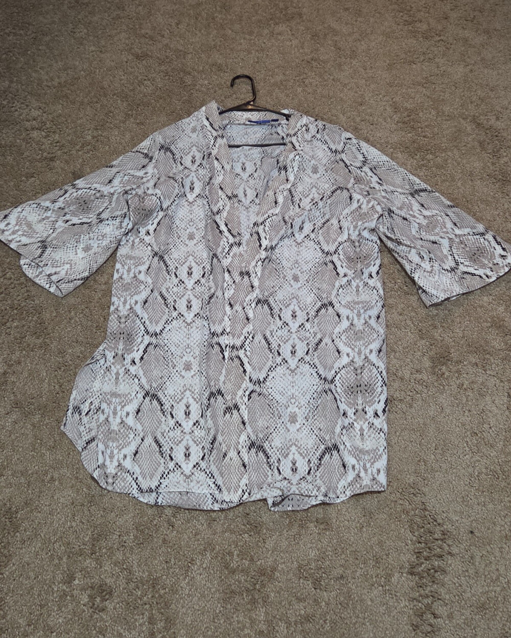 Apt 9 Snakeskin Kimono Cardigan Animal Print Top L/XL Gently Worn RN 73277